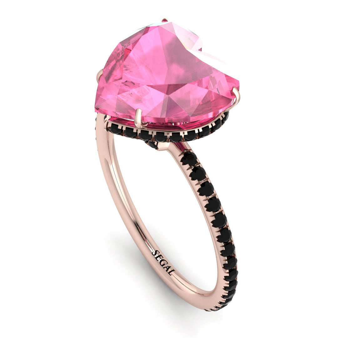 Heart Shape Pink Moissanite Ring - Noelle No. 808
