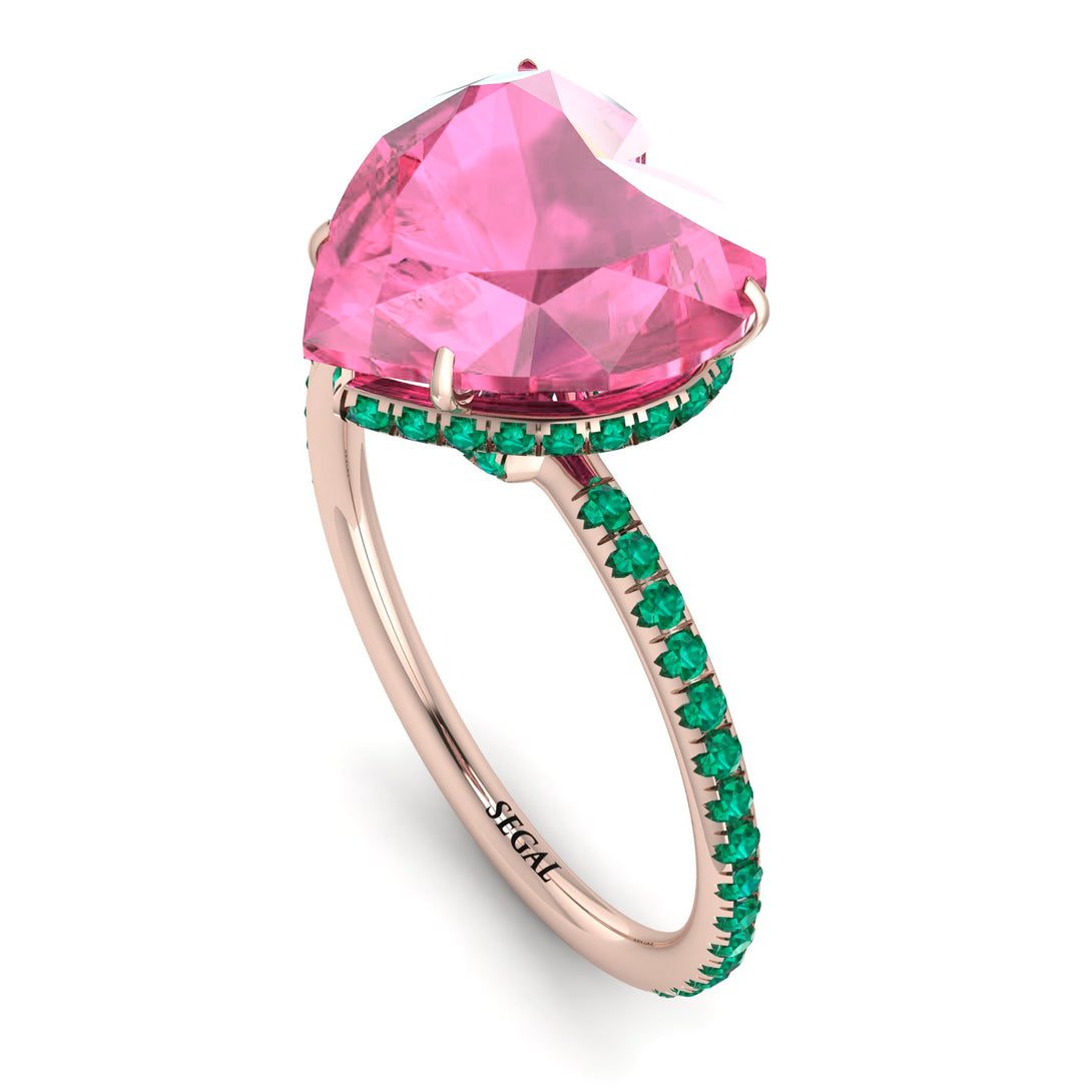 Heart Shape Pink Moissanite Ring - Noelle No. 805