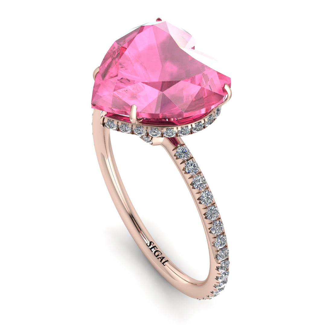 Heart Shape Pink Moissanite Ring - Noelle No. 802