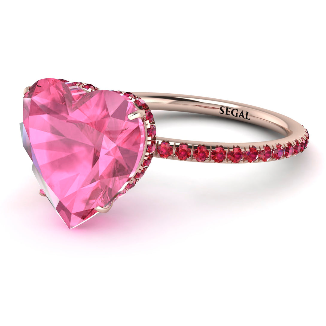 Heart Shape Pink Moissanite Ring - Noelle No. 811