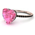 Heart Shape Pink Moissanite Ring - Noelle No. 808