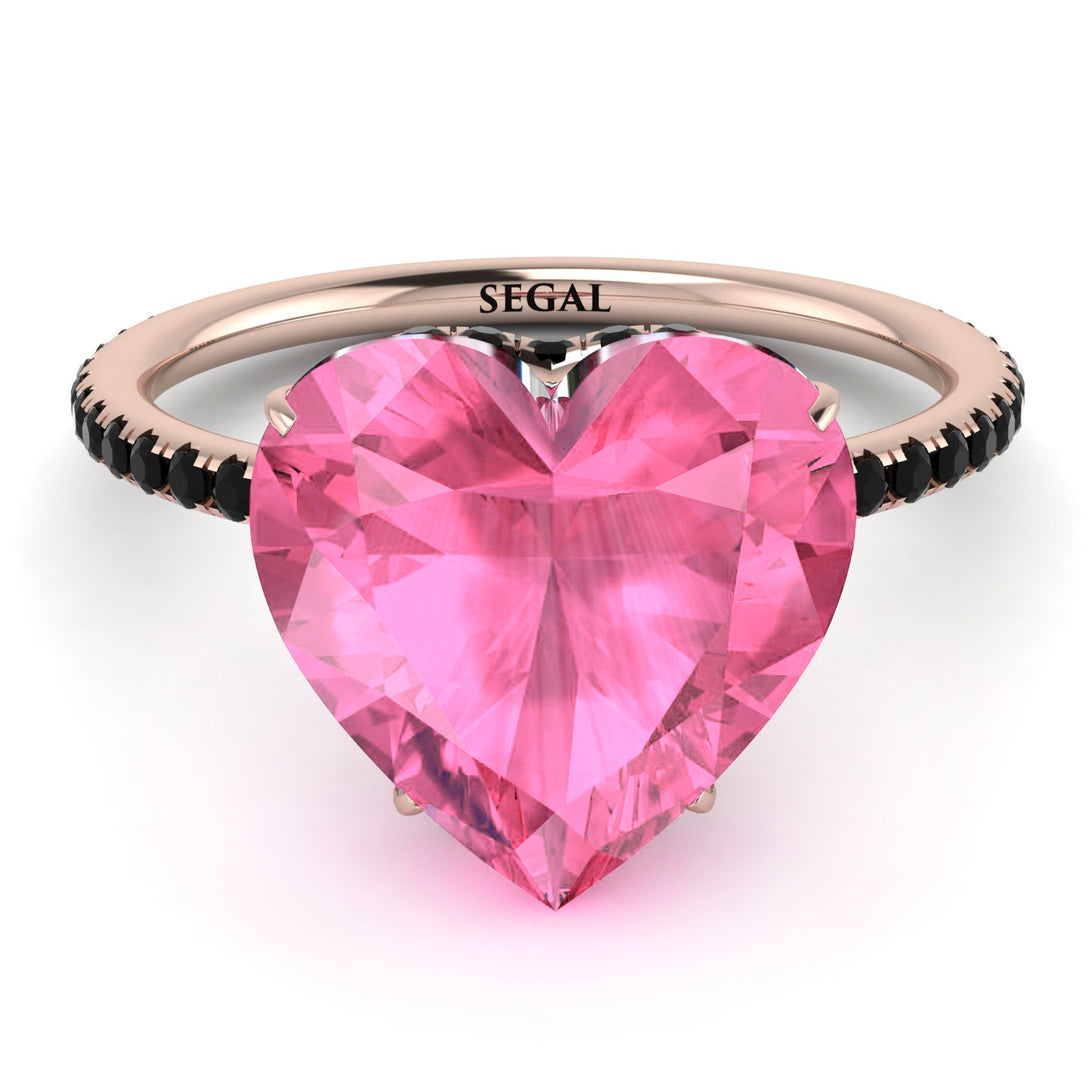Heart Shape Pink Moissanite Ring - Noelle No. 808