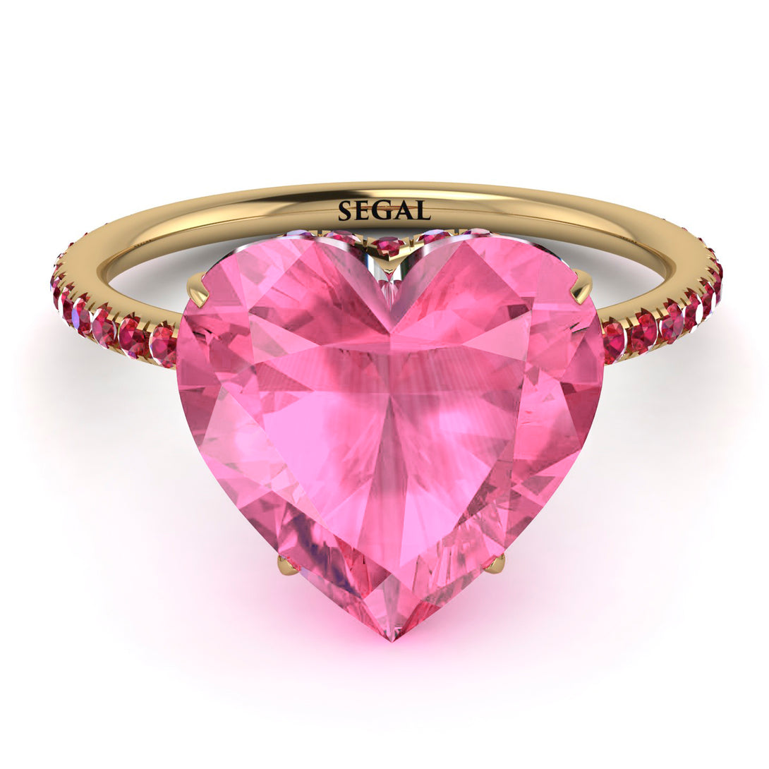 Heart Shape Pink Moissanite Ring - Noelle No. 810