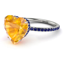 Heart Shape Yellow Diamond Ring - Noelle No. 1015 image 1