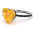 Heart Shape Yellow Diamond Ring - Noelle No. 1009