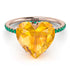 Heart Shape Yellow Diamond Ring - Noelle No. 1005 image 2