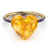 Heart Shape Yellow Diamond Ring - Noelle No. 1013 image 3
