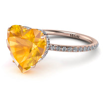 Heart Shape Yellow Diamond Ring - Noelle No. 1002 image 1