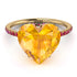 Heart Shape Yellow Diamond Ring - Noelle No. 1010