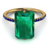 Hidden Halo Emerald Cut Emerald Engagement Ring - Vanessa No. 64