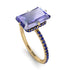 Hidden Halo Emerald Cut Tanzanite Engagement Ring - Vanessa No. 213