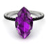 Hidden Halo Marquise Amethyst Engagement Ring - Journey No. 309