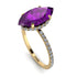 Hidden Halo Marquise Amethyst Engagement Ring - Journey No. 301