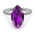 Hidden Halo Marquise Amethyst Engagement Ring - Journey No. 303