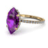 Hidden Halo Marquise Amethyst Engagement Ring - Journey No. 301