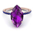 Hidden Halo Marquise Amethyst Engagement Ring - Journey No. 314