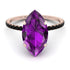 Hidden Halo Marquise Amethyst Engagement Ring - Journey No. 308