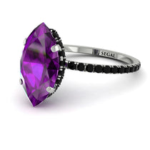 Hidden Halo Marquise Amethyst Engagement Ring - Journey No. 309 image 1