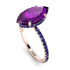 Hidden Halo Marquise Amethyst Engagement Ring - Journey No. 314