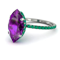 Hidden Halo Marquise Amethyst Engagement Ring - Journey No. 306 image 1