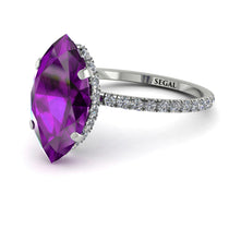 Hidden Halo Marquise Amethyst Engagement Ring - Journey No. 303 image 1