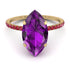 Hidden Halo Marquise Amethyst Engagement Ring - Journey No. 310