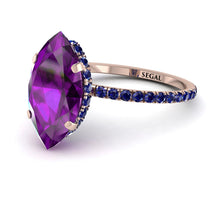 Hidden Halo Marquise Amethyst Engagement Ring - Journey No. 314 image 1