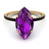 Hidden Halo Marquise Amethyst Engagement Ring - Journey No. 307