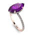 Hidden Halo Marquise Amethyst Engagement Ring - Journey No. 302 image 3