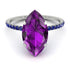 Hidden Halo Marquise Amethyst Engagement Ring - Journey No. 315 image 2