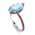 Hidden Halo Marquise Aquamarine Engagement Ring - Journey No. 412