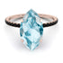 Hidden Halo Marquise Aquamarine Engagement Ring - Journey No. 408 image 2