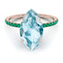 Hidden Halo Marquise Aquamarine Engagement Ring - Journey No. 405