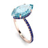 Hidden Halo Marquise Aquamarine Engagement Ring - Journey No. 414