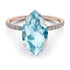 Hidden Halo Marquise Aquamarine Engagement Ring - Journey No. 402 image 2