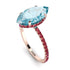 Hidden Halo Marquise Aquamarine Engagement Ring - Journey No. 411