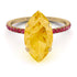 Hidden Halo Marquise Citrine Engagement Ring - Journey No. 610