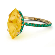 Hidden Halo Marquise Citrine Engagement Ring - Journey No. 604 image 1