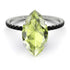 Hidden Halo Marquise Peridot Engagement Ring - Journey No. 709