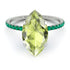 Hidden Halo Marquise Peridot Engagement Ring - Journey No. 706 image 2