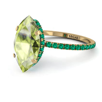 Hidden Halo Marquise Peridot Engagement Ring - Journey No. 704 image 1