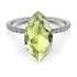Hidden Halo Marquise Peridot Engagement Ring - Journey No. 703