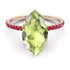 Hidden Halo Marquise Peridot Engagement Ring - Journey No. 711