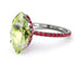 Hidden Halo Marquise Peridot Engagement Ring - Journey No. 712