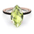 Hidden Halo Marquise Peridot Engagement Ring - Journey No. 708
