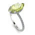 Hidden Halo Marquise Peridot Engagement Ring - Journey No. 703