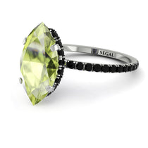 Hidden Halo Marquise Peridot Engagement Ring - Journey No. 709 image 1