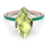 Hidden Halo Marquise Peridot Engagement Ring - Journey No. 705 image 2