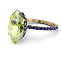 Hidden Halo Marquise Peridot Engagement Ring - Journey No. 713 image 1