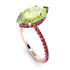 Hidden Halo Marquise Peridot Engagement Ring - Journey No. 711
